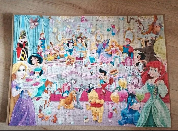 🎂Puzzle 1000 pièces anniversaire des princesses complet Disney - photo numéro 3