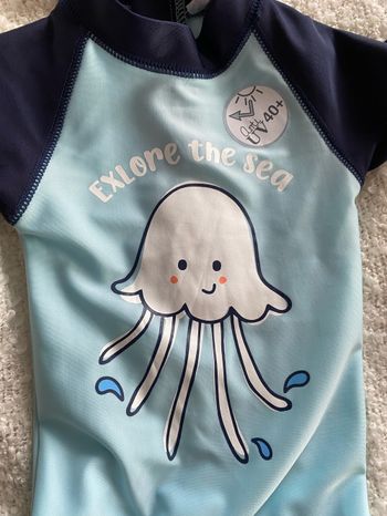 Combinaison plage bleu 6 mois Mes petits cailloux