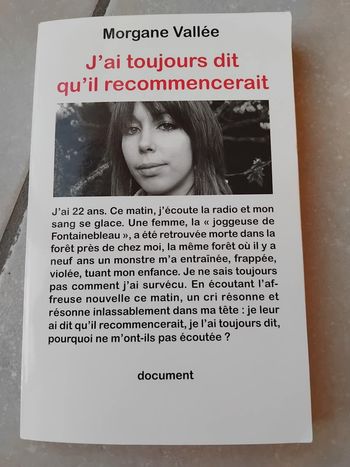 Livre J'ai toujours dit qu'il recommencerait de Morgane VALLEE