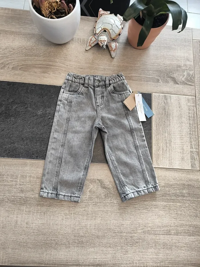 Pantalon jean souple coupe large garçon 12 mois bout'chou - photo numéro 2