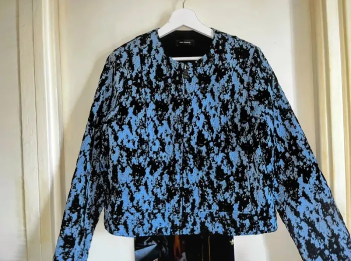 Magnifique Veste/ Teddy  Bleu/ Noir, taille L, Neuf avec étiquette - Cop Copine - photo numéro 9
