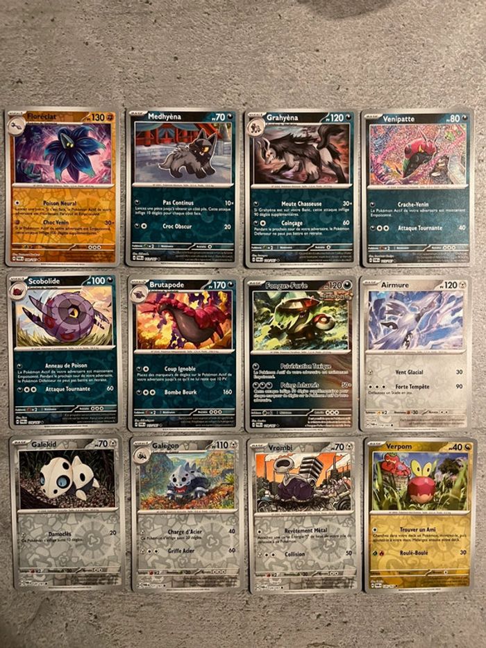 69 cartes Pokémon reverse différentes Mascarade crépusculaire - photo numéro 6