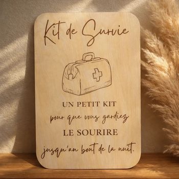 Pancarte kit de survie 
