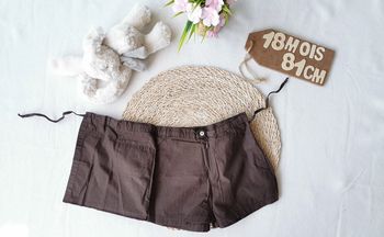 Short jupe 👣, marron, 18 mois, dpam