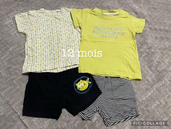 Ensemble shorts 12 mois