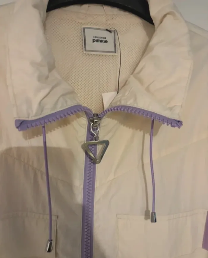 Veste coupe-vent beige et lavande Pimkie - Taille L - photo numéro 7