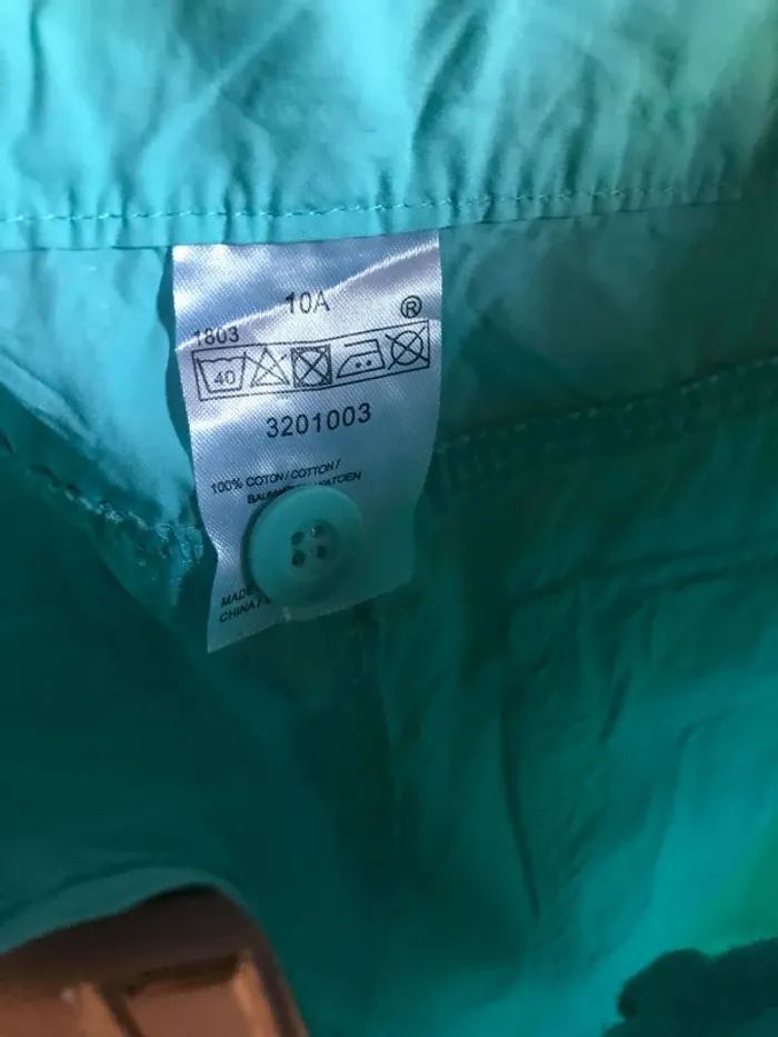 Jupe 10 ans Turquoise avec bouton pailletté - photo numéro 5