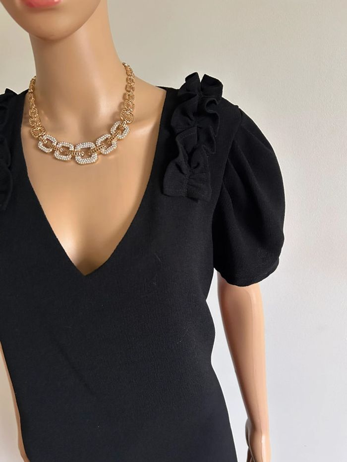 Robe noire à manches courtes Morgan taille 40 excellent état - photo numéro 6