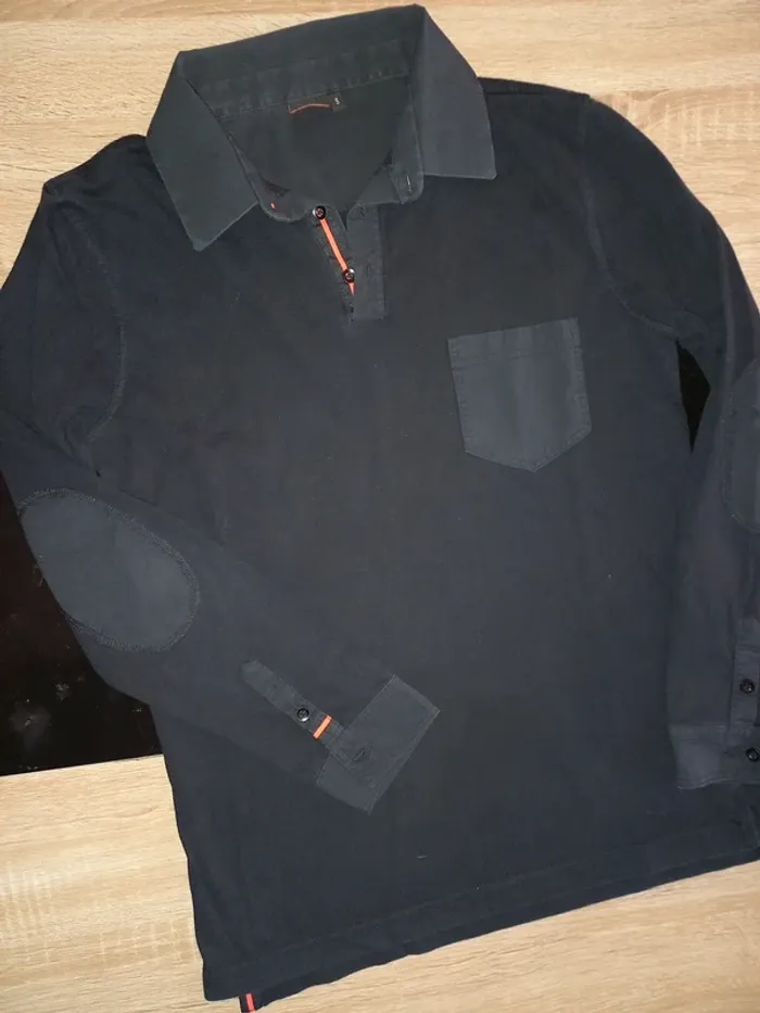 Polo noir homme S - photo numéro 5