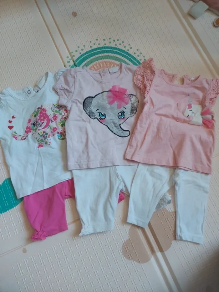 Lot de 3 petits ensemble d'été 3 mois