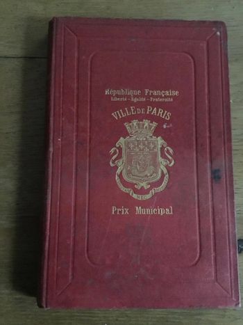 Prix municipal de la ville de Paris  Livre "Souvenirs d'un soldat"