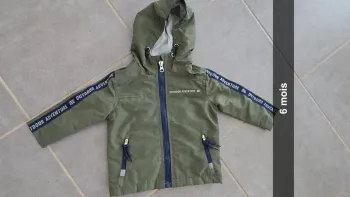 Veste imperméable kaki