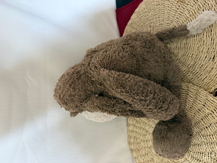 Peluche chien marron blanc LOUISE MANSEN - photo numéro 2