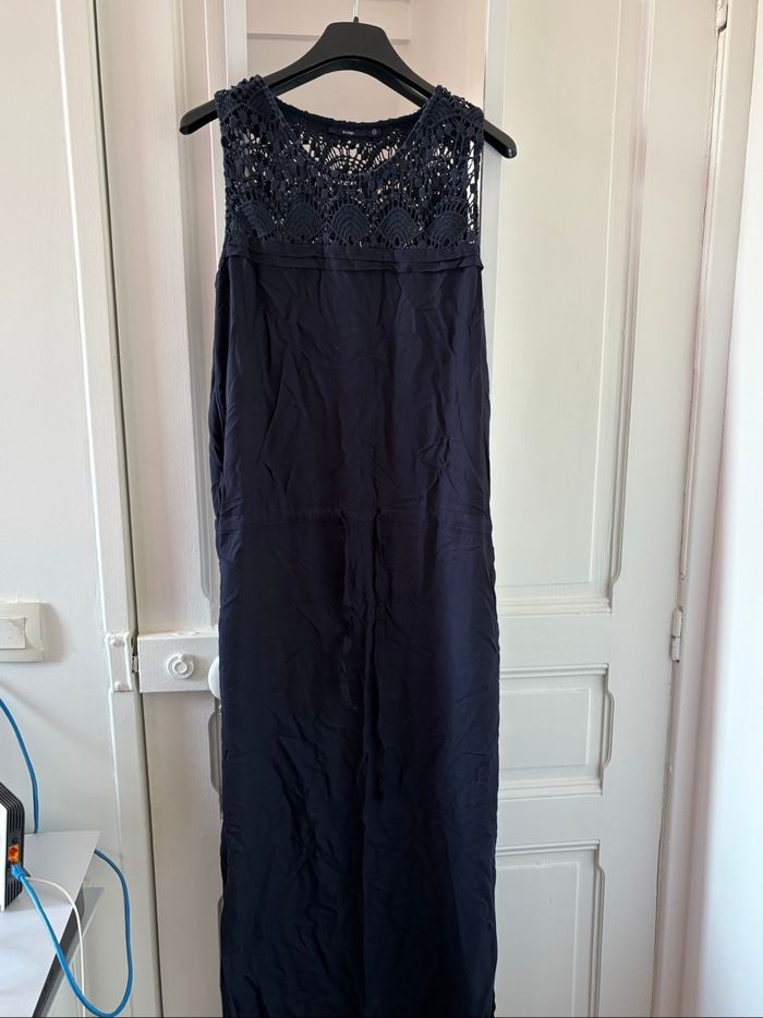 Robe longue d’été bleue marine