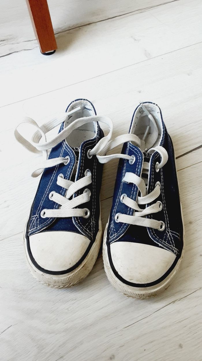 Chaussures garçon bleu et blanc type baskets pointure 29 - photo numéro 3