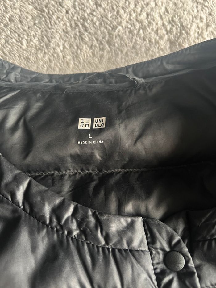 Veste noire Uniqlo taille L - Boutons pressions - photo numéro 3