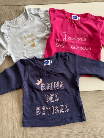 Lot de haut manche longue 3 mois