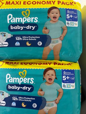 Pampers baby dry taille 5+(12-17) kg
