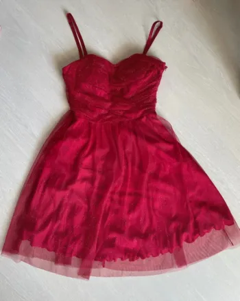 Robe de soirée rouge scintillantes - taille 38