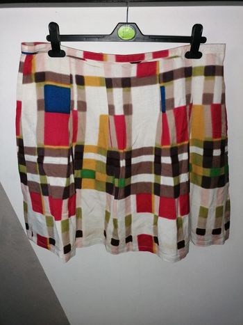 Jupe imprimé lin viscose coton 48 Tex
