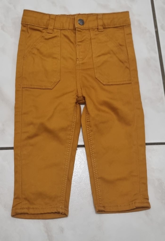 pantalon garçon moutarde orchestra taille 9 mois
