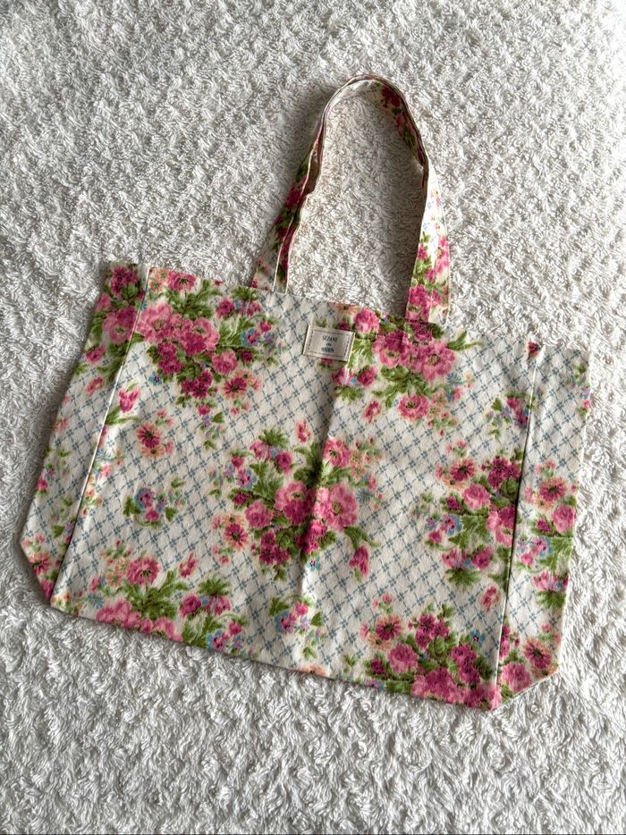 Totebag fleurs Sézane x Andion