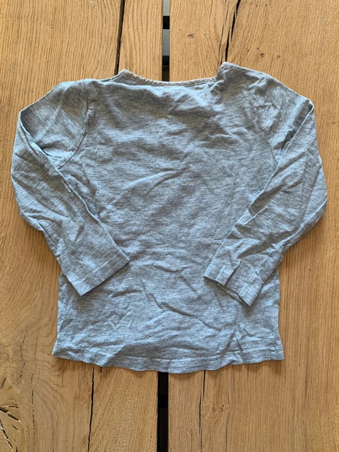 Tee-shirt manches longues gris garçon 5 ans Kiabi - photo numéro 2