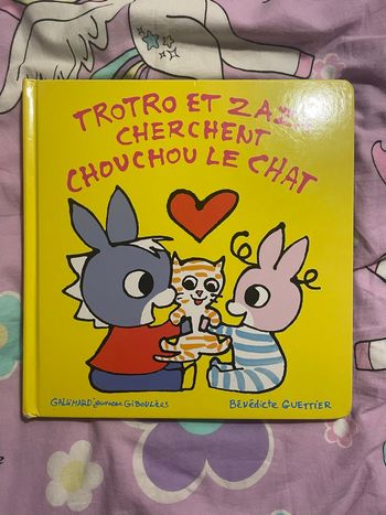 Livre « trotro et zaza cherchent chouchou le chat » gallimard jeunesse > dès 2 ans