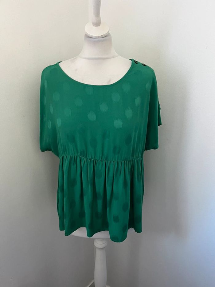 Blouse verte satinée Bash M neuve Achat occasion Blouses
