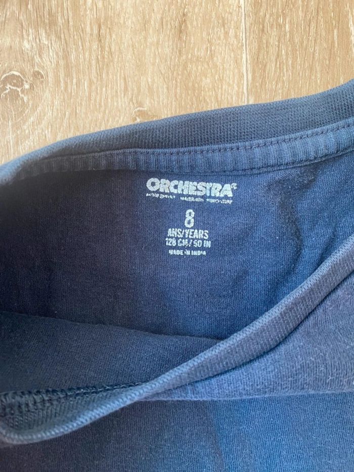 🚗 T-shirt manche longue orchestra 8 ans - photo numéro 2