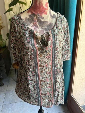 Tunique grise et rose taille M promod