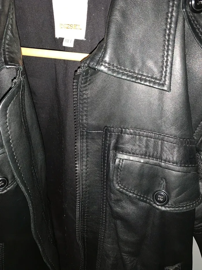 Veste en cuir Diesel homme - photo numéro 4