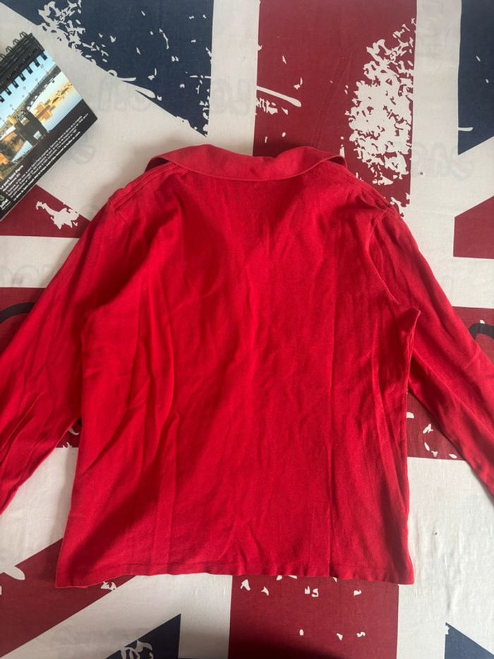 Polo Lacoste, femme rouge manches longues taille S/M vintage - photo numéro 7