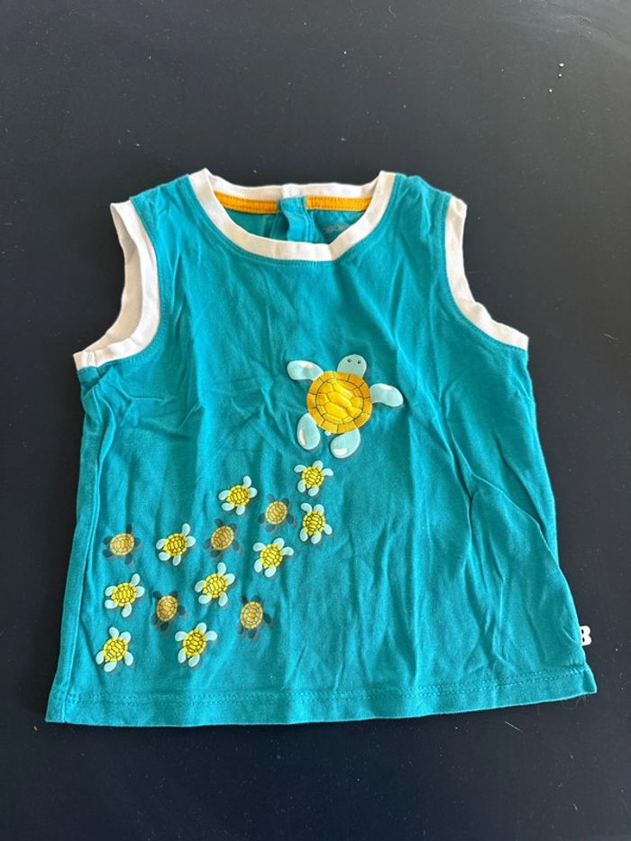 T shirt obaibi taille 12 mois 74 cm tortue