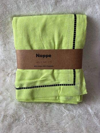 Nappe verte anis 140 x 240 cm