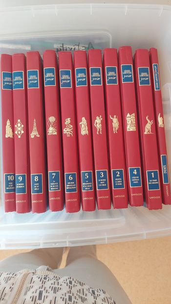 Lot de livres grand larousse junior complet ( 1 à 10 )