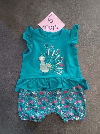 Barboteuse paon 6 mois