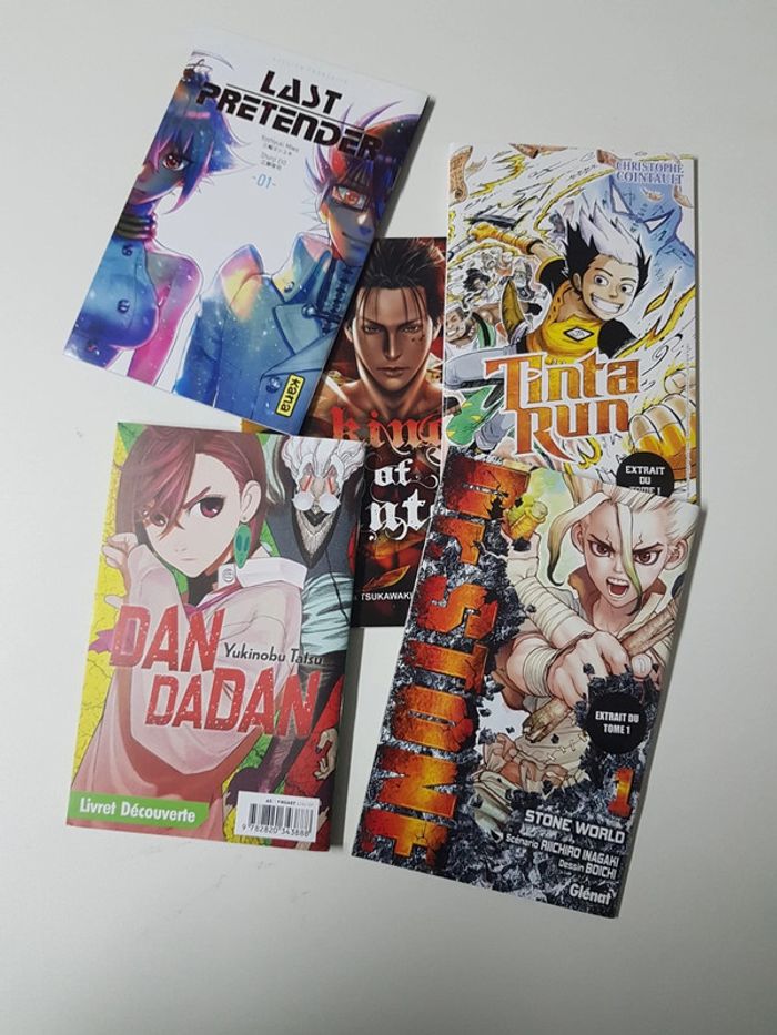 Lots de 5 mini mangas découvertes