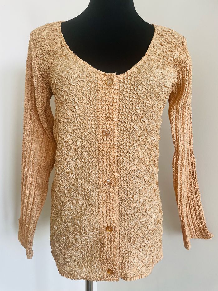 🌸 Gilet. Femme. Taille 42/44. Beige. Marque 1/2/3.Neuf. - photo numéro 3