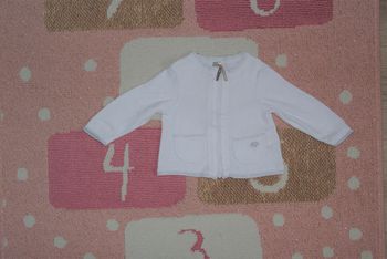 Gilet blanc argent, taille 3 mois