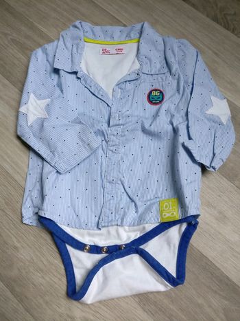 Chemise DPAM avec body intégré taille 6 mois