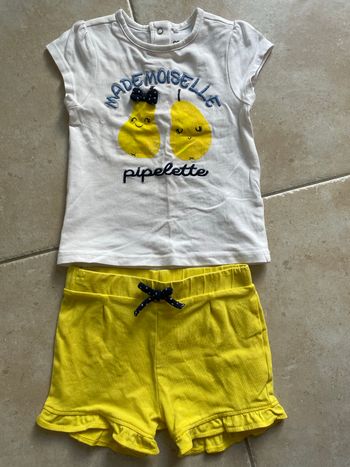 Ensemble t-shirt manches courtes et short