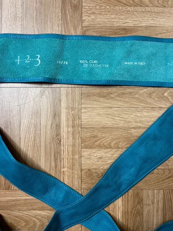 Ceinture large à nouer en cuir Maison 123 - photo numéro 2