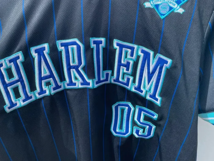 Fubu Baseball Harlem New York city vintage fully embroided jersey Mens M - photo numéro 6