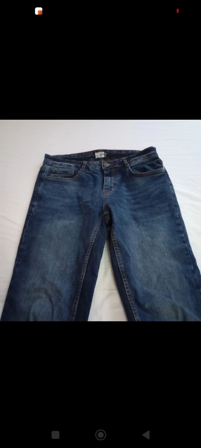 Jeans Slim Bleu Brut Kiabi Taille M - photo numéro 2