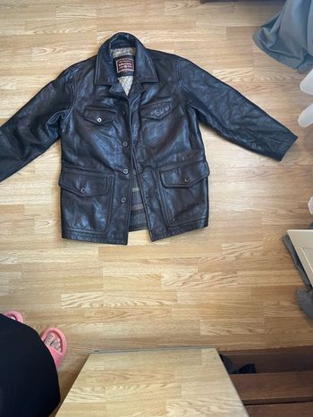 Veste en cuir vintage marque MARLBORO