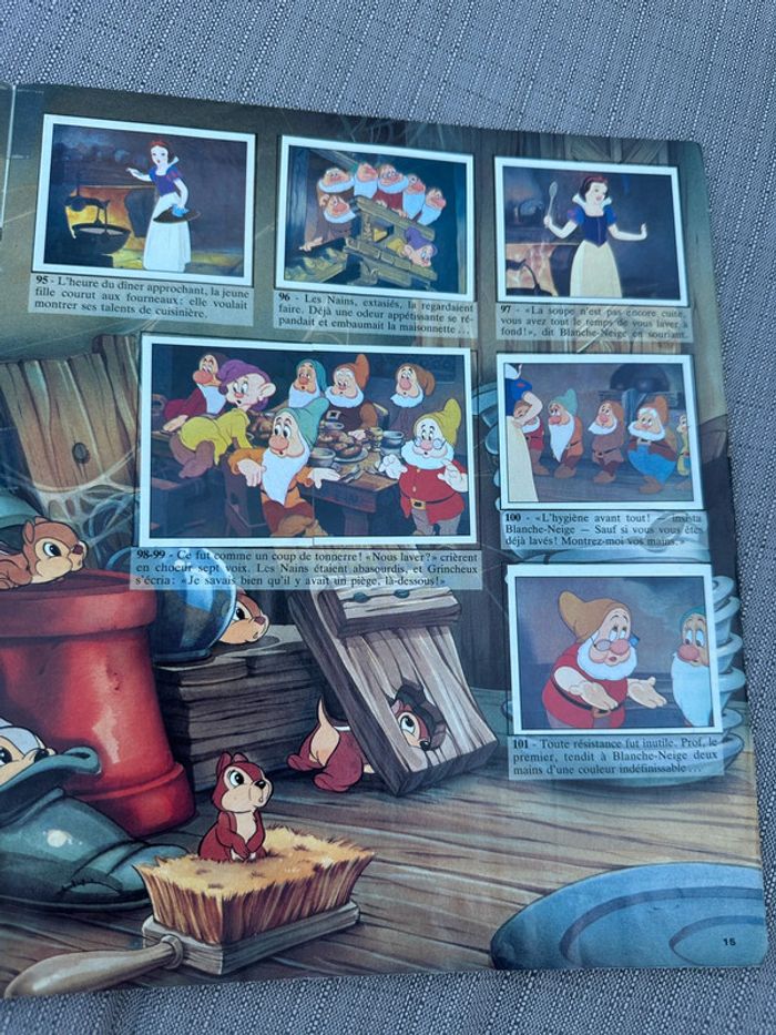 Blanche neige et les 7 sept nains Disney album vignettes Panini complet vintage ancien - photo numéro 7