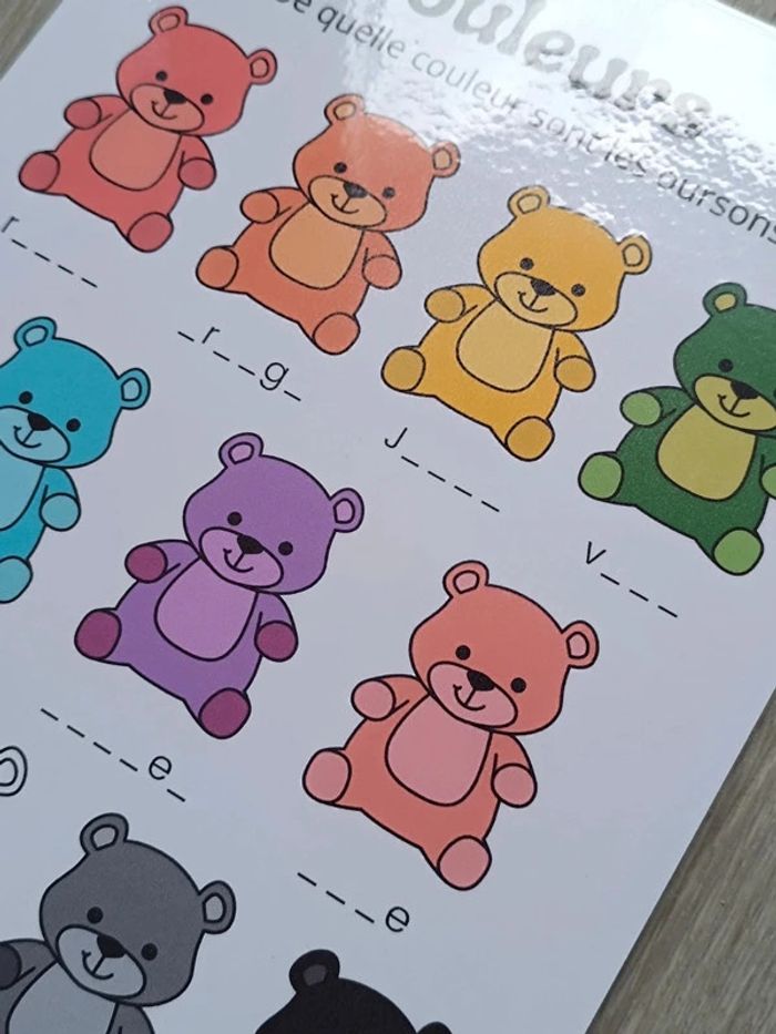 Retrouver l'orthographe des couleurs - photo numéro 3