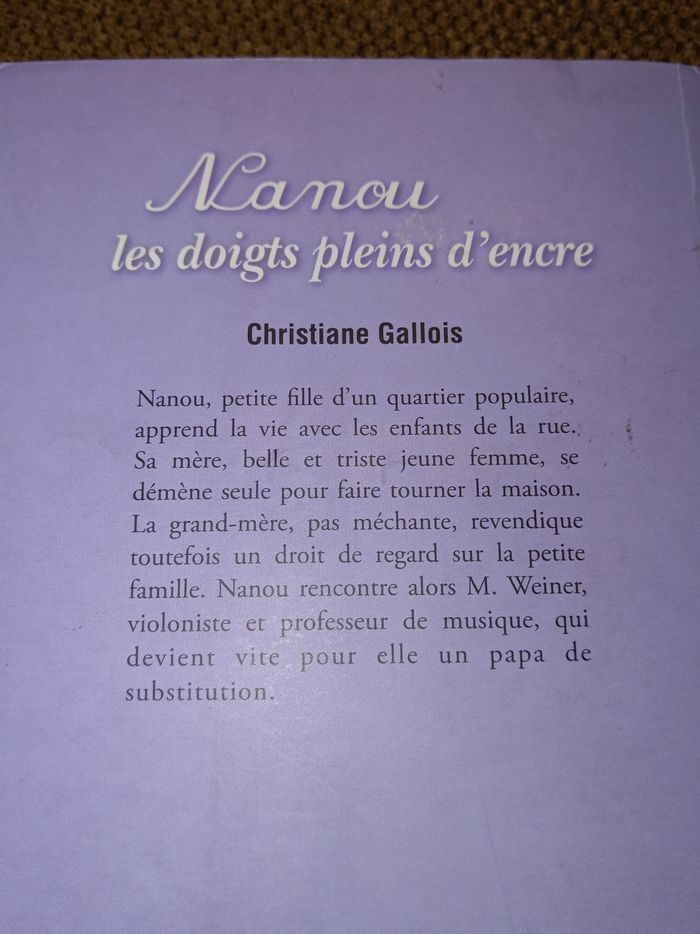 Nanou les doigts pleins d'encre par Christiane Gallois - photo numéro 2