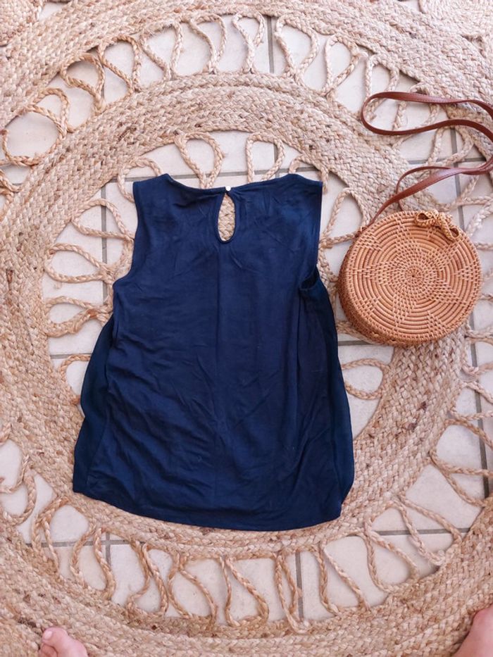 Tee-shirt Naf Naf Bleu marine et noir - photo numéro 3